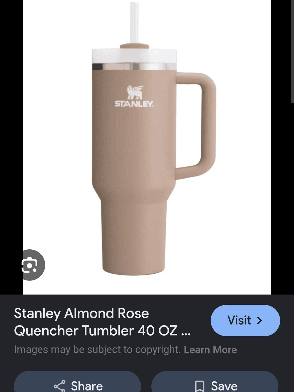 Stanley Almond Rose Quencher Travel Tumbler 40 oz
